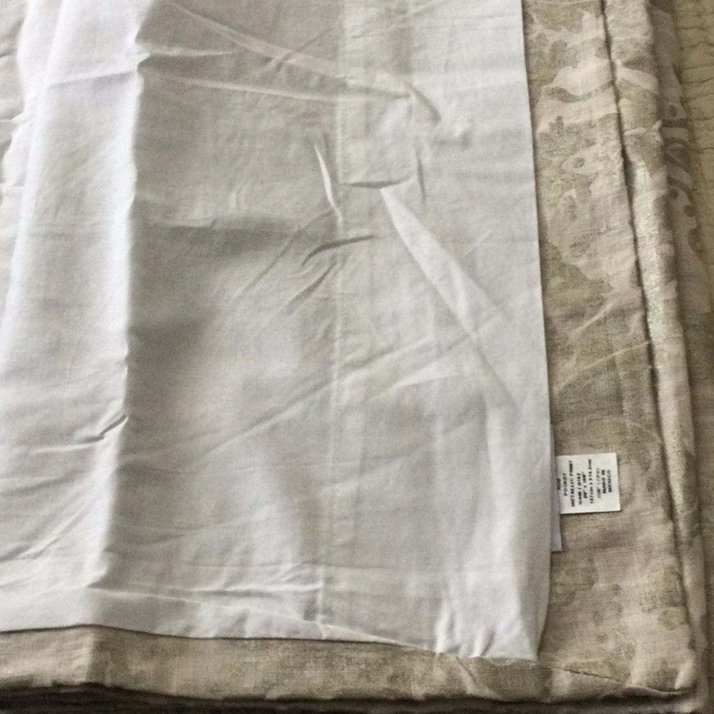 RH Metallic Print Drapery Panel - Picture 4 of 6